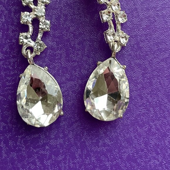3/$12.  Rhinestone Drop Earrings - Picture 2 of 3